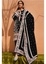 Rayon Black Festival Wear Printed Pakistani Suit